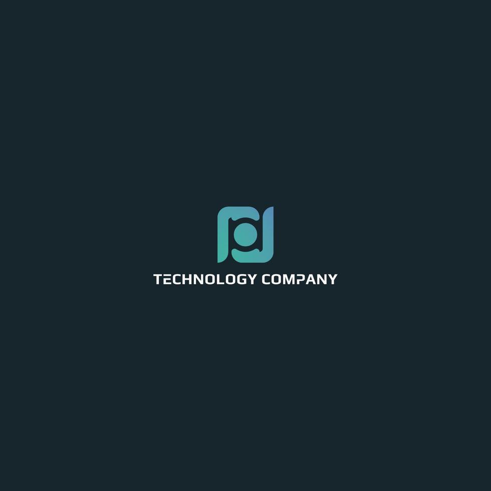 the logo design inspiration of energy efficiency technology inspired from abstract initial letters O and P isolated with abstract rectangle shape also suitable for the brands that have same initial vector