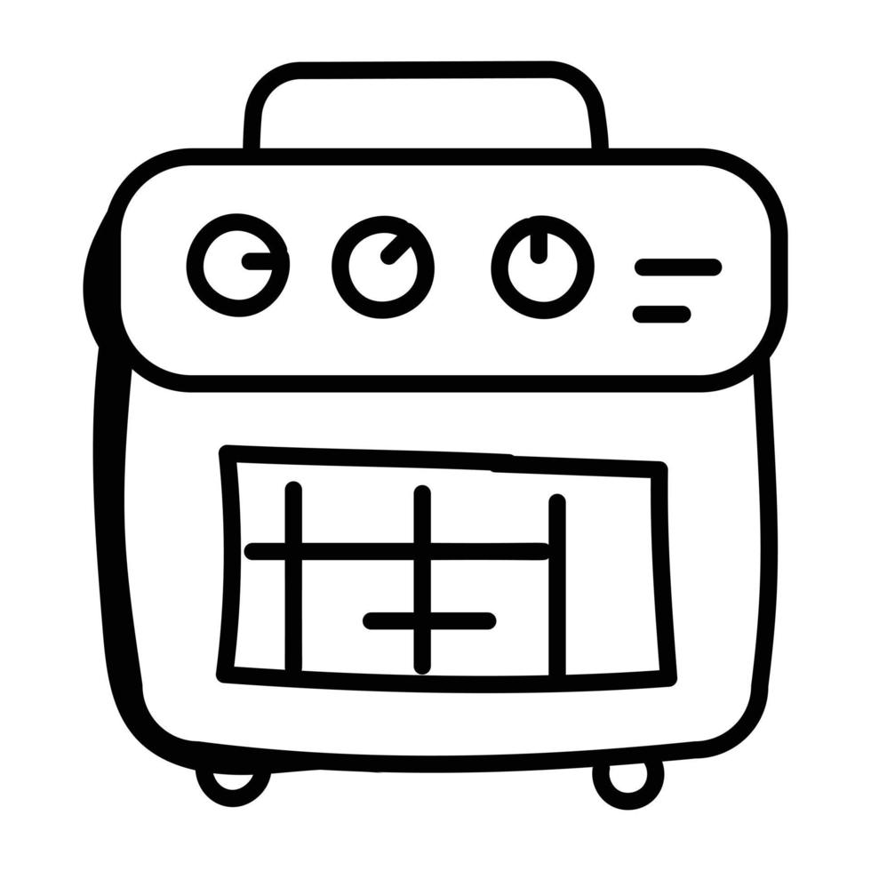 Get this editable sketchy icon of stereo vector