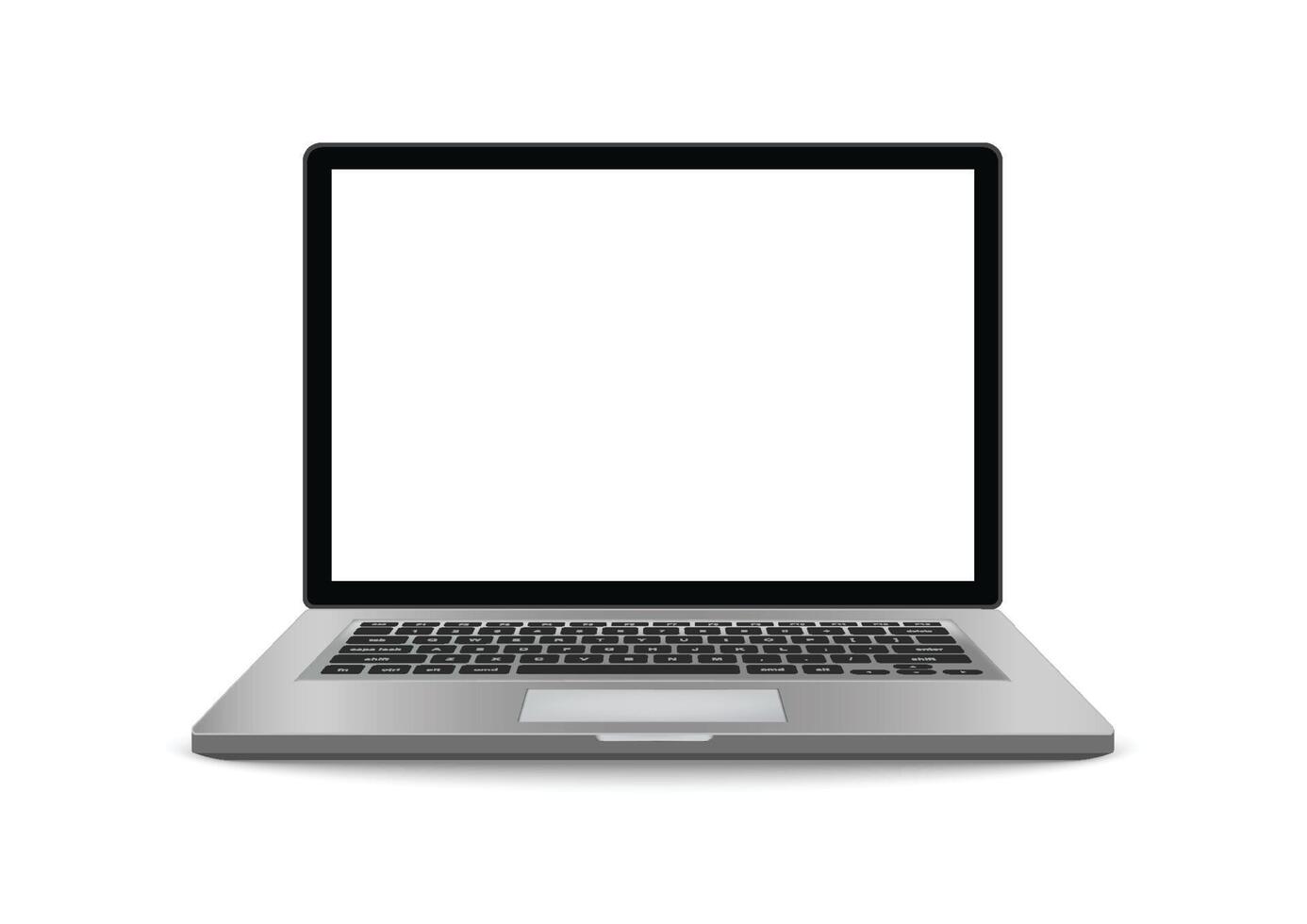 Laptop isolated on white background. Vector Illustration.