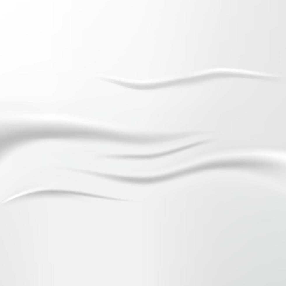 Beautiful White Silk. Drapery Textile Background, Vector Illustration
