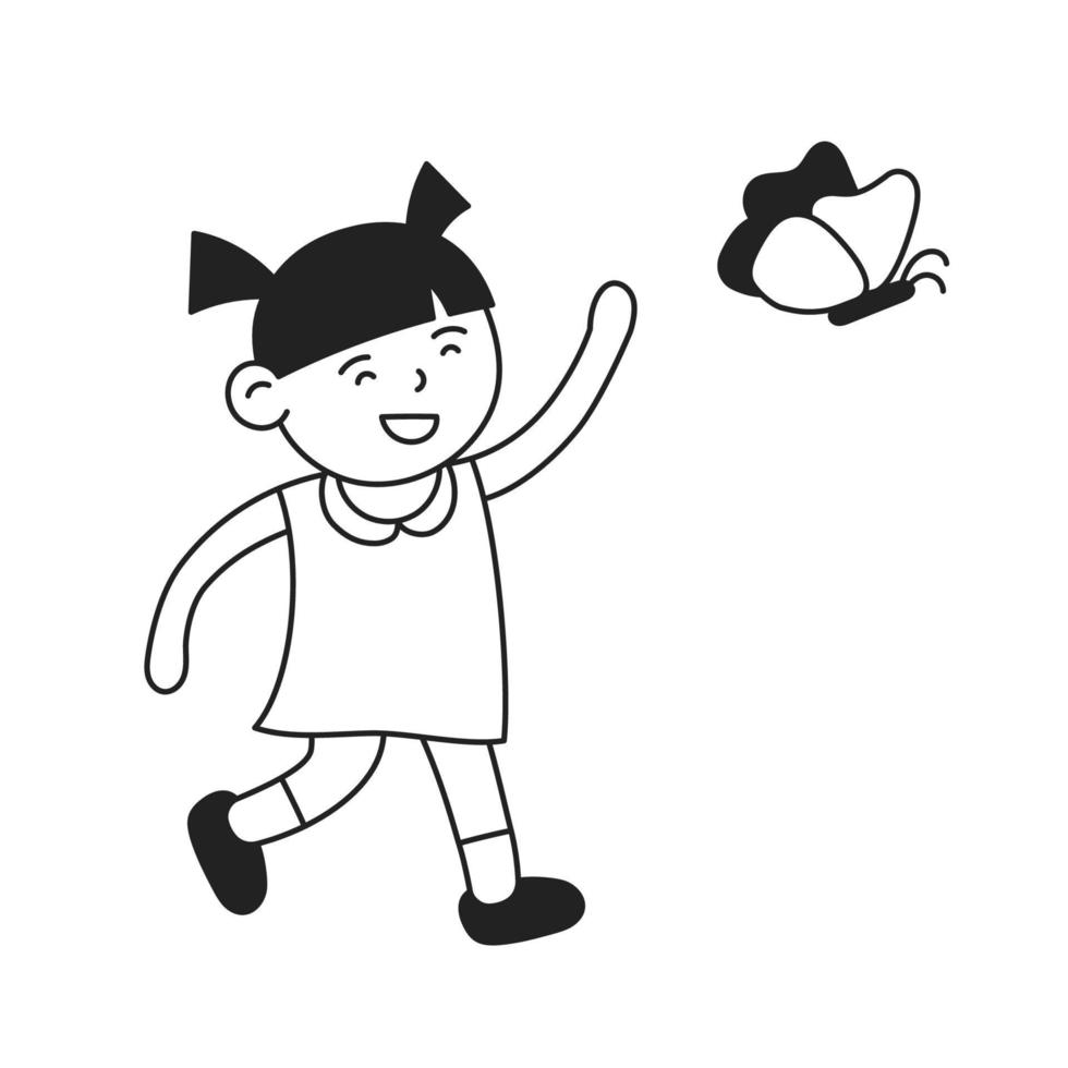 Toddler. Hand Drawn Kid and Family doodle icon vector