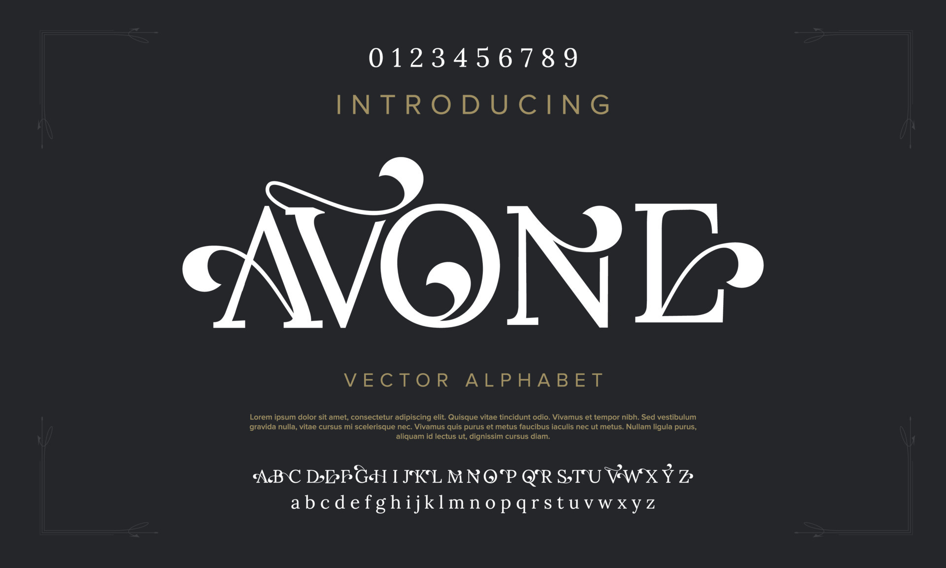 Abstract wedding creative alphabet font. Luxury modern urban fonts for