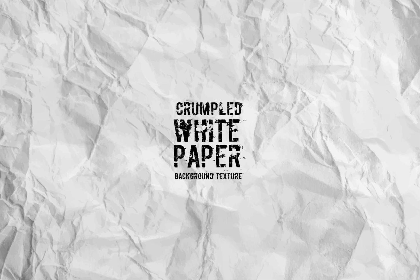 Crumpled white paper. Realistic background texture. Vector EPS 10