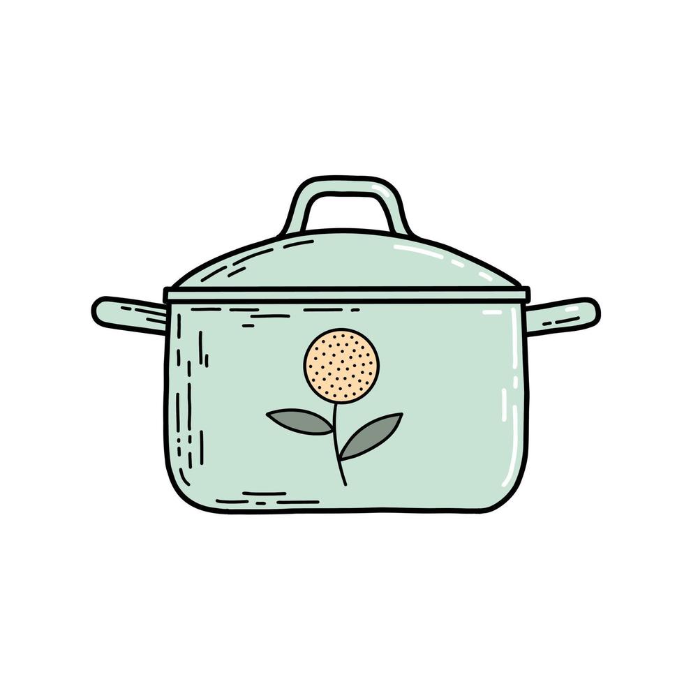 Design element- large soup pot vector