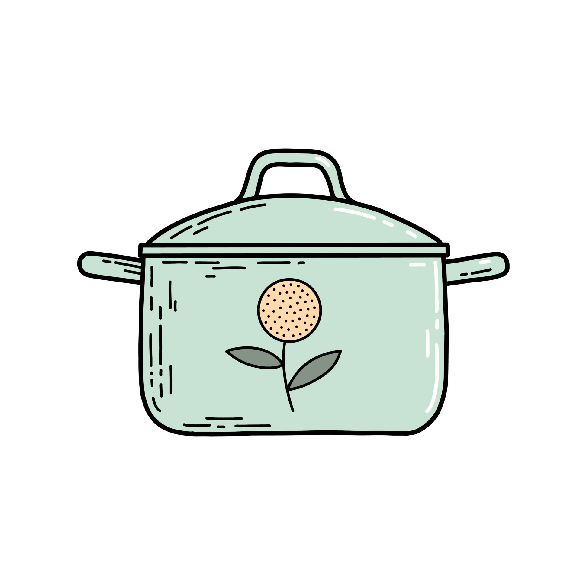 Design element- large soup pot 7539645 Vector Art at Vecteezy