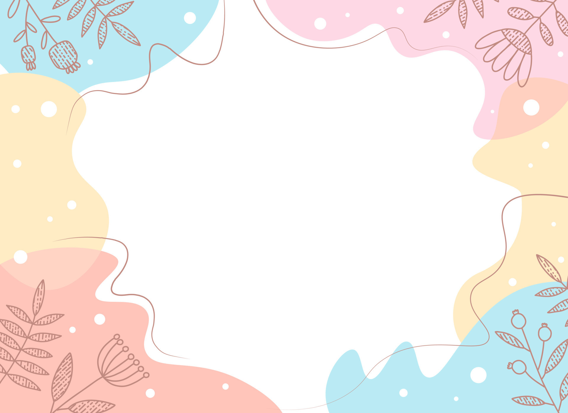 Background with floral pattern in pastel colors with place to copy design  templates of greeting card or cover. Template for social networks 7539656  Vector Art at Vecteezy