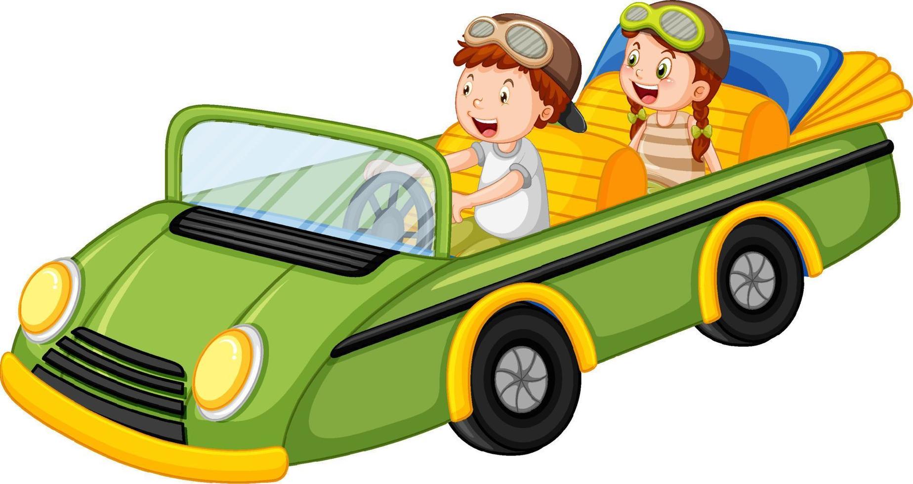 Menino Que Conduz Um Carro De Corrida Royalty Free SVG, Cliparts