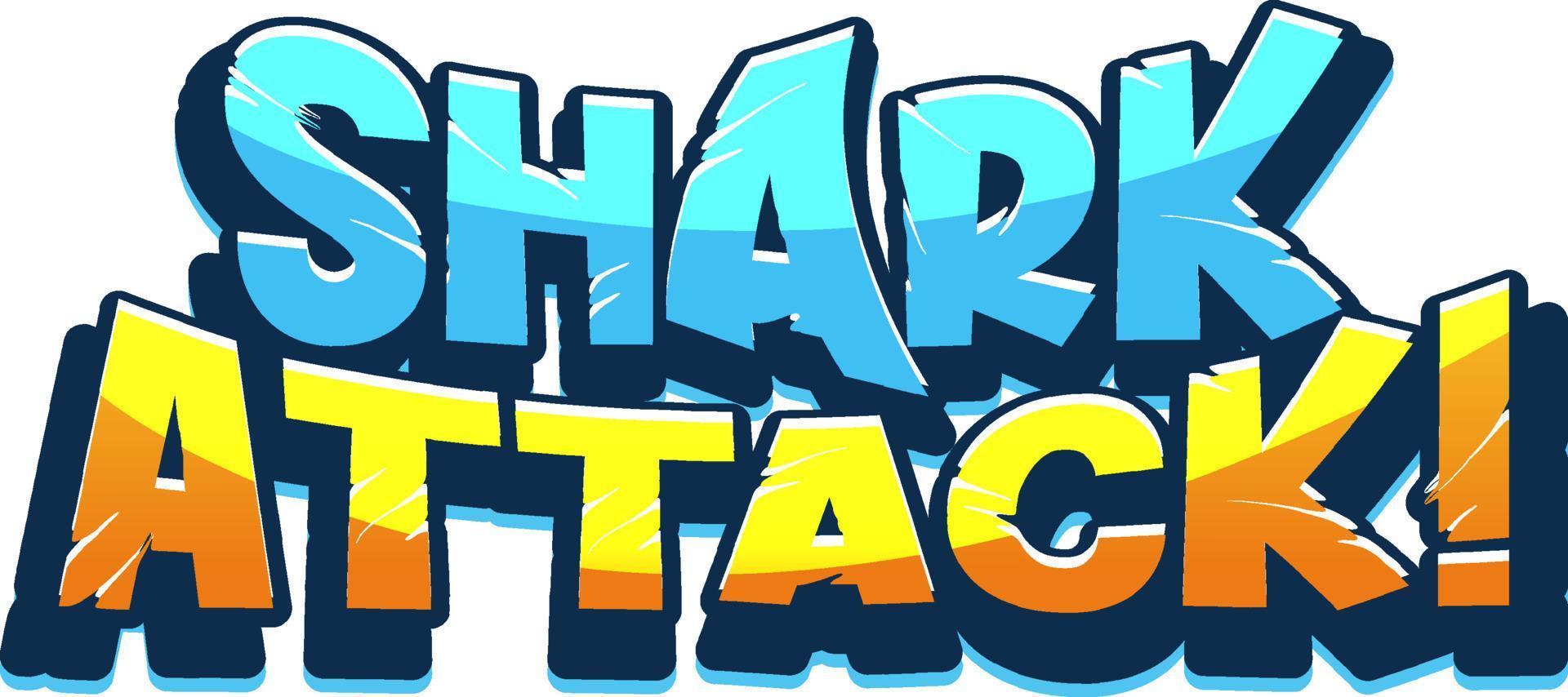 Font design for shark attack vector