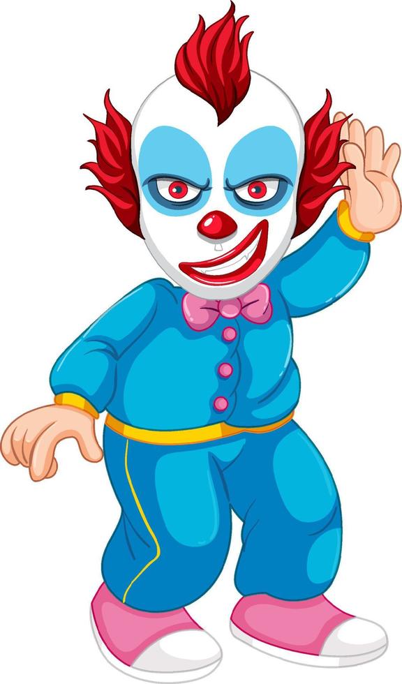 Clown in blue outfits vector