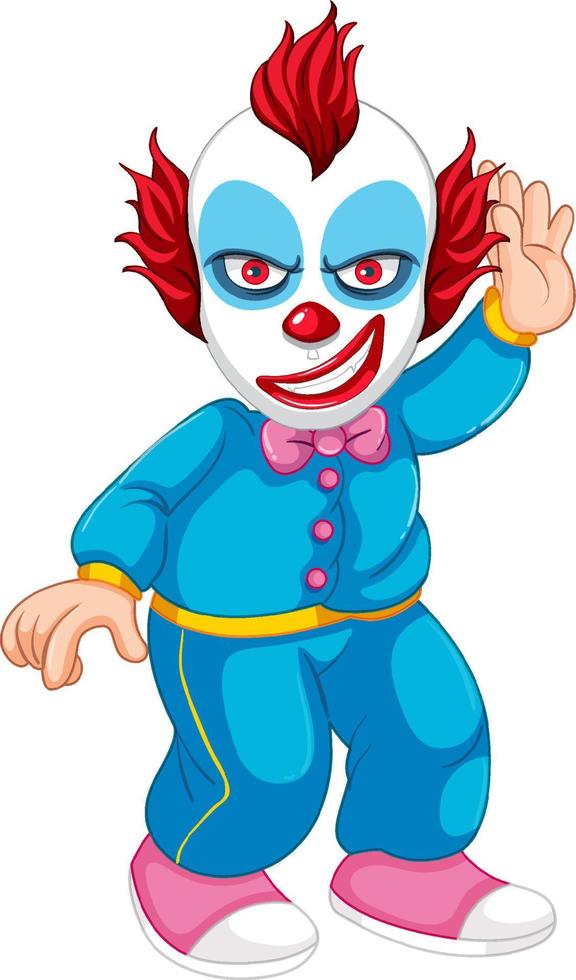 payaso en trajes azules vector