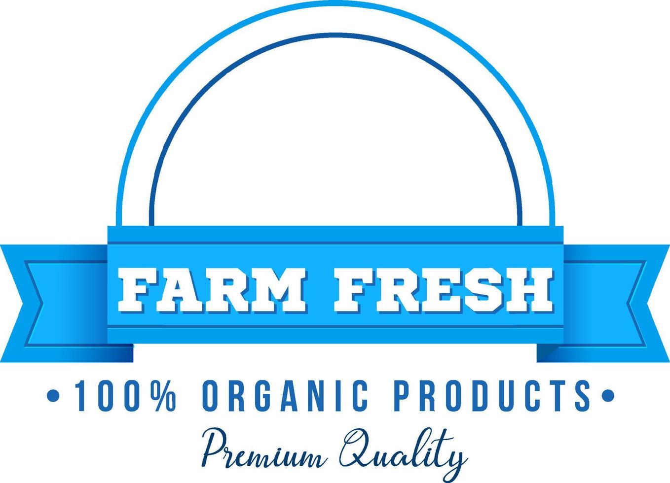Logo design with words farm fresh vector