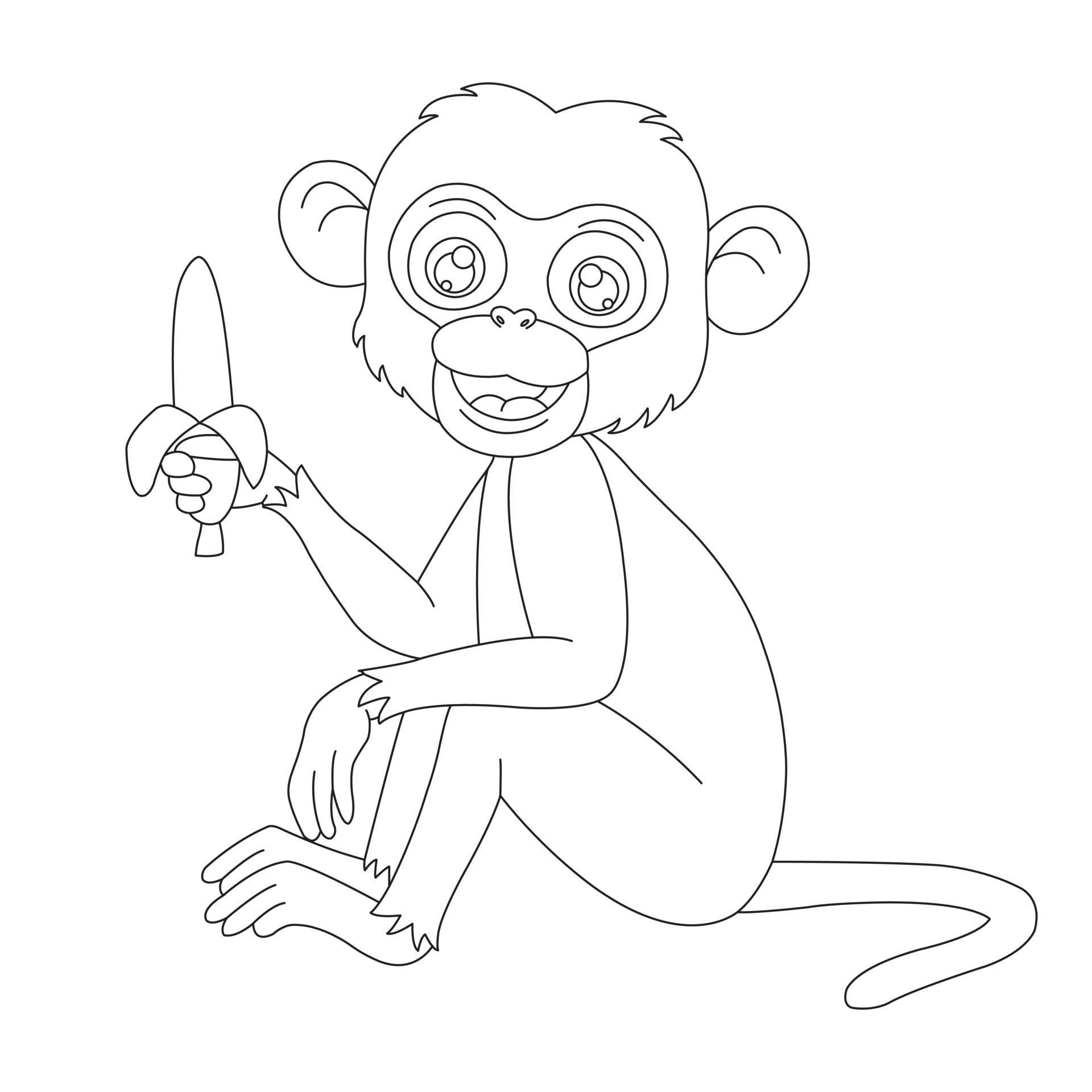 How to Draw a Monkey  Step by Step Drawing Guide  Easy Peasy and Fun