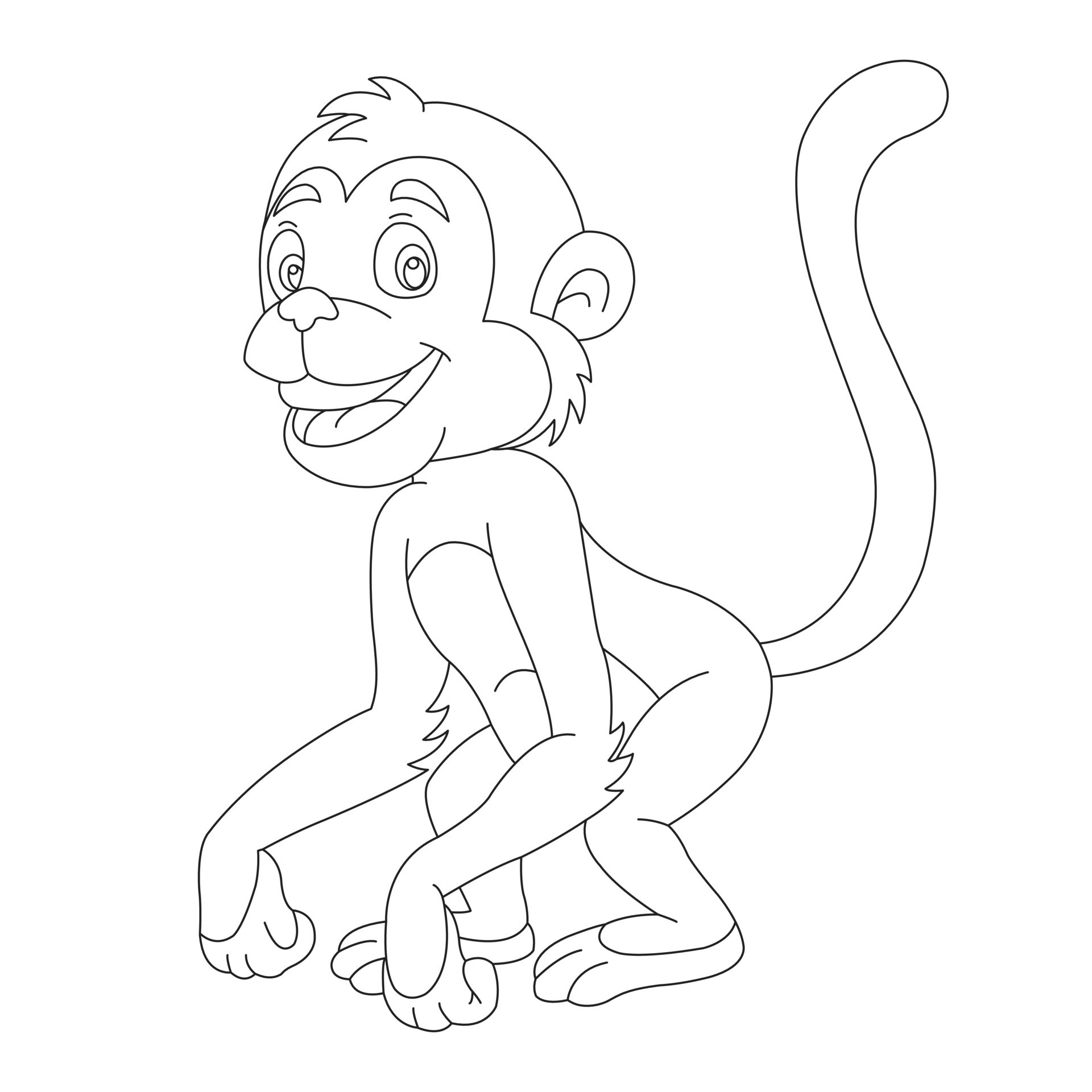 Cute Little Monkey Outline Coloring Page for Kids Animal Coloring Book Cartoon Vector Illustration 7540057 Vector Art at Vecteezy Cute Little Monkey Outline Coloring Page for Kids Animal Coloring Book Cartoon Vector Illustration 7540057 Vector Art at Vecteezy