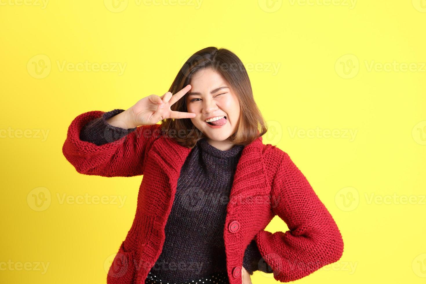 Chubby Asian Woman photo