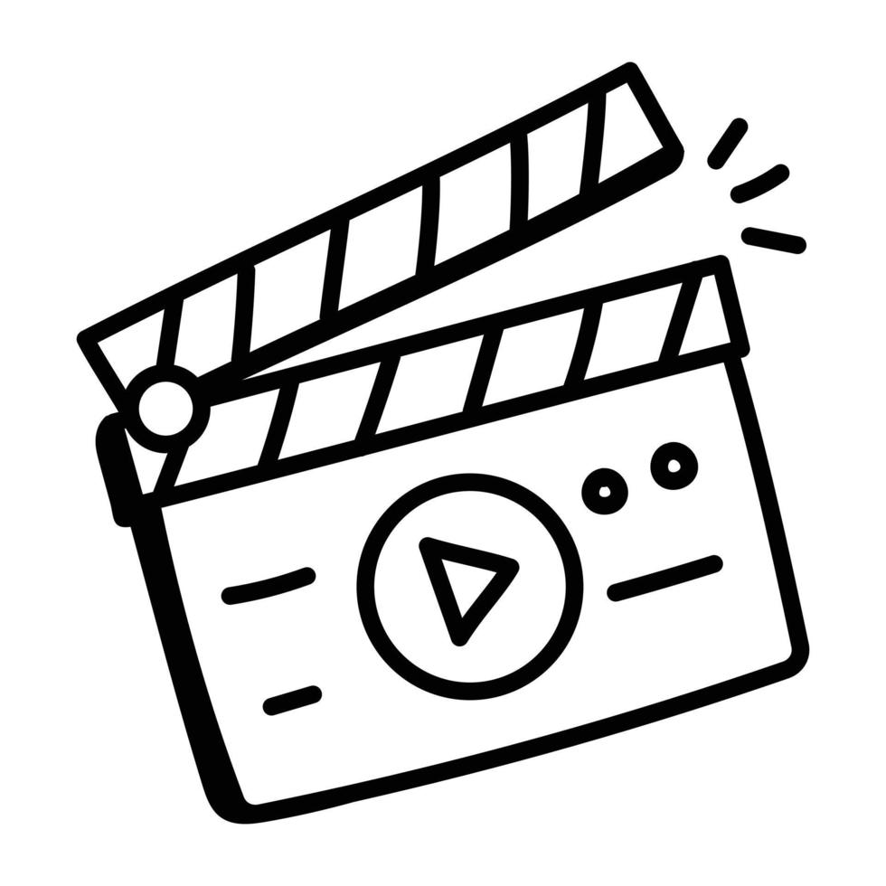 Modern hand drawn icon of clapper vector
