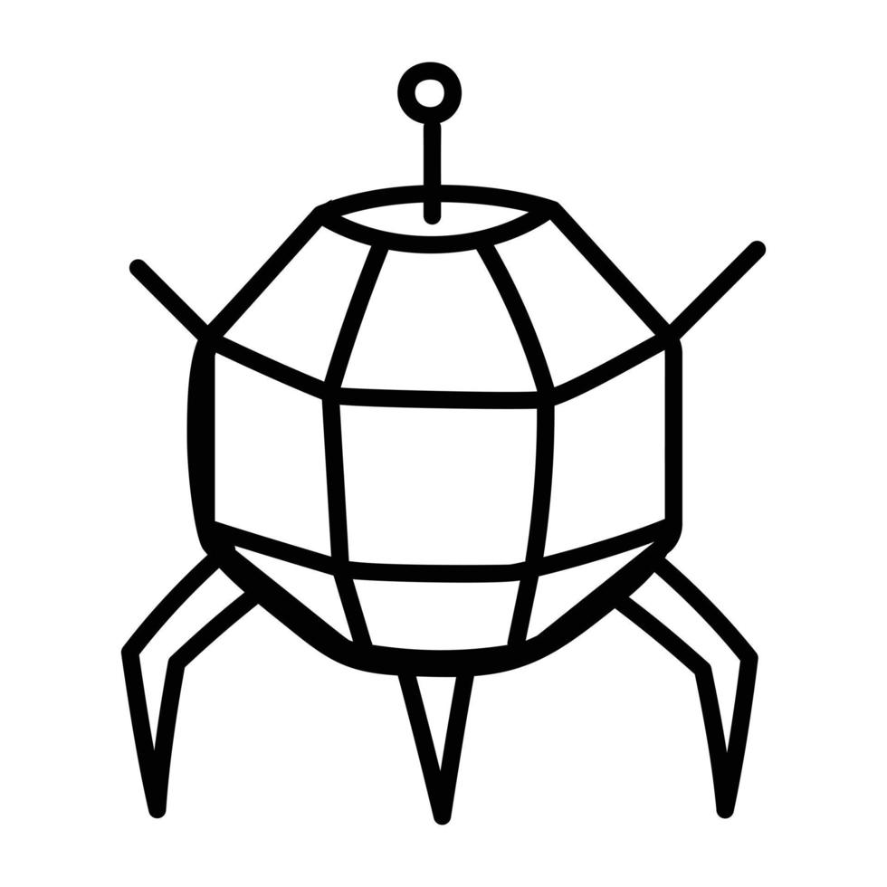 Check out this space capsule doodle icon vector