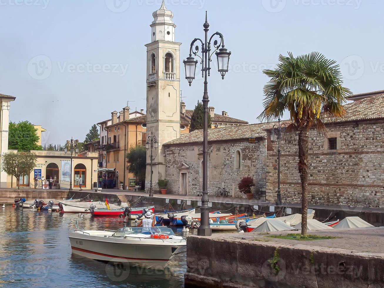 boats in the harbour in Italy photo