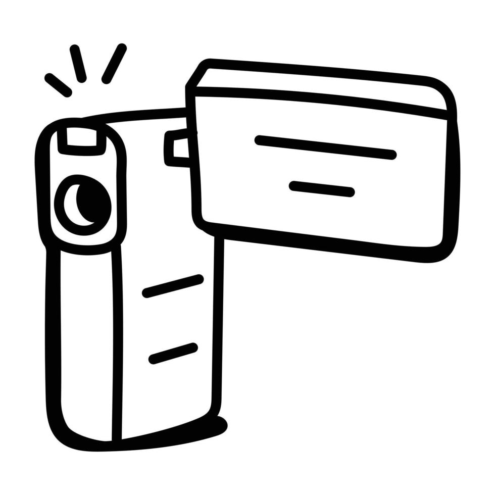 Premium icon of camcorder in hand drawn style vector