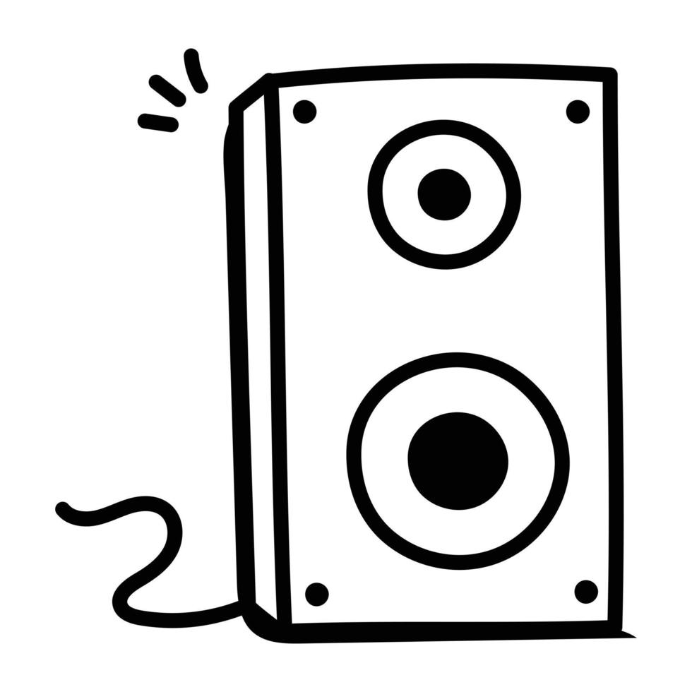 Hand drawn icon of speaker is ready for premium use vector