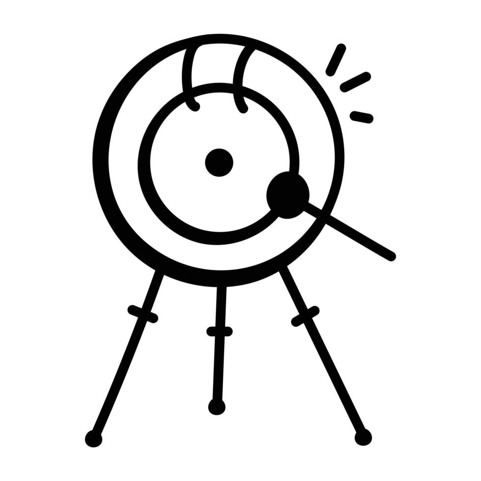 el icono dibujado a mano del tambor es escalable y está listo para usar vector