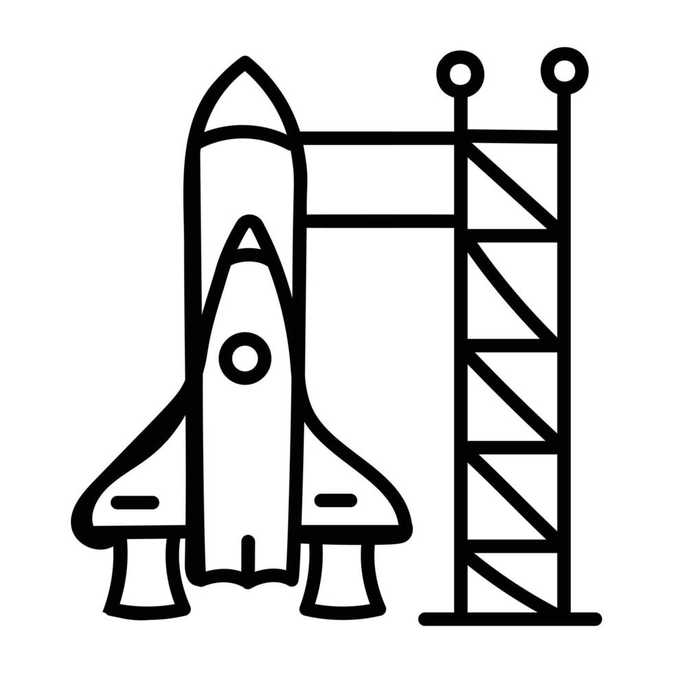 Get this editable hand drawn icon of spacecraft vector