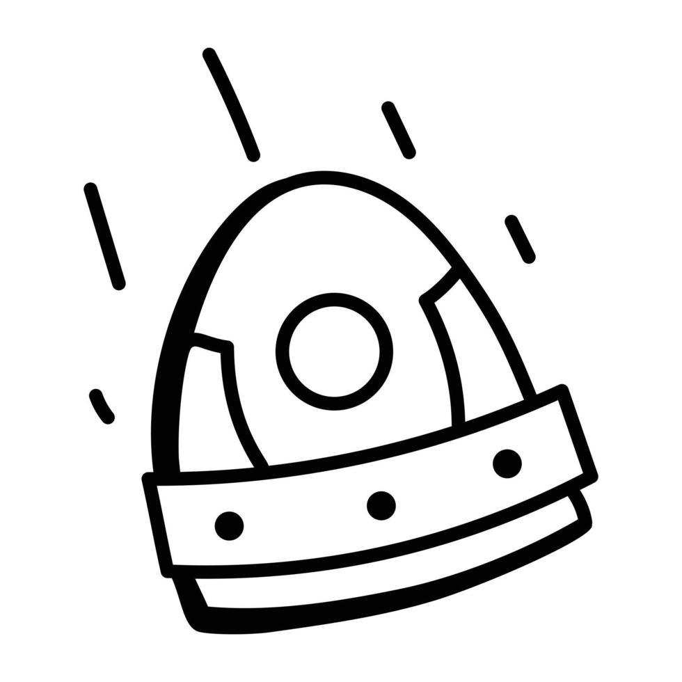 Check out this space capsule doodle icon vector