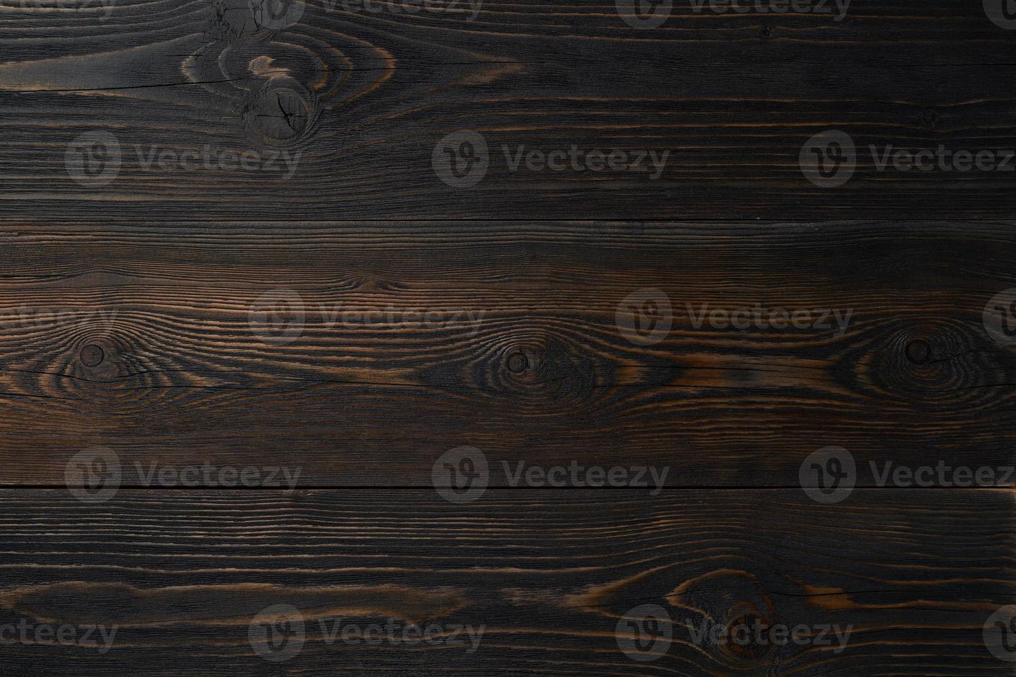 Dark wooden background with pine wood, structure of wood with knots photo