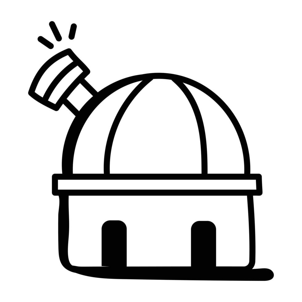 Download premium hand drawn icon of observatory vector