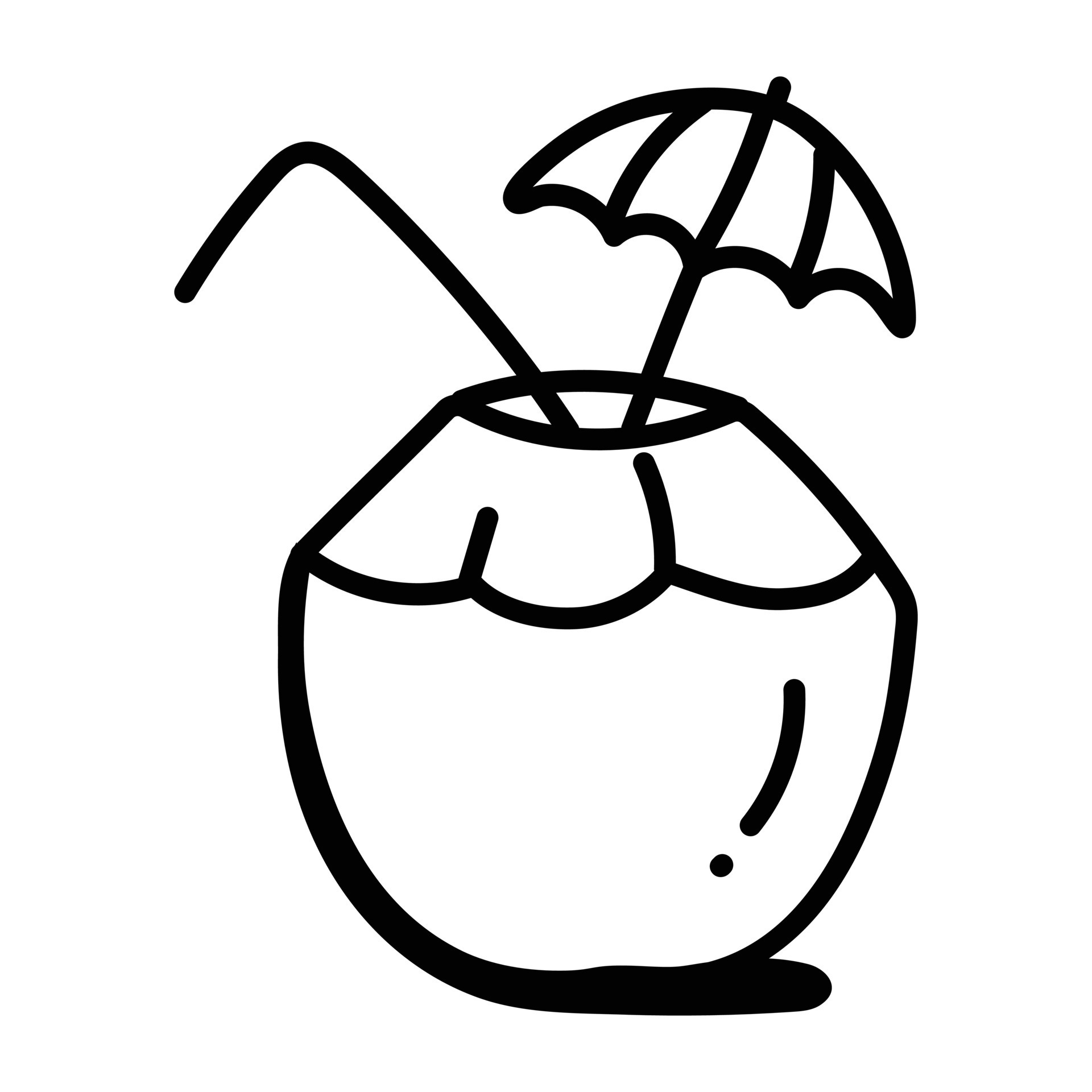 A welldesigned doodle icon of coconut water 7544140 Vector Art at Vecteezy