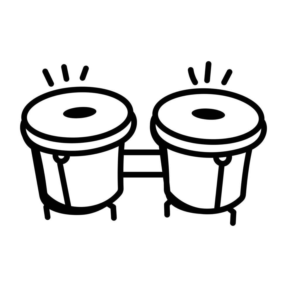 Drum hand drawn icon is scalable and ready to use vector