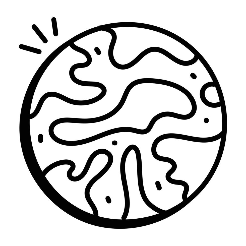 Premium doodle design of planet icon vector