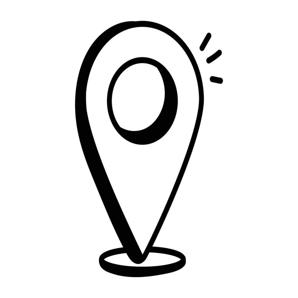 Check this doodle icon of navigation pin vector