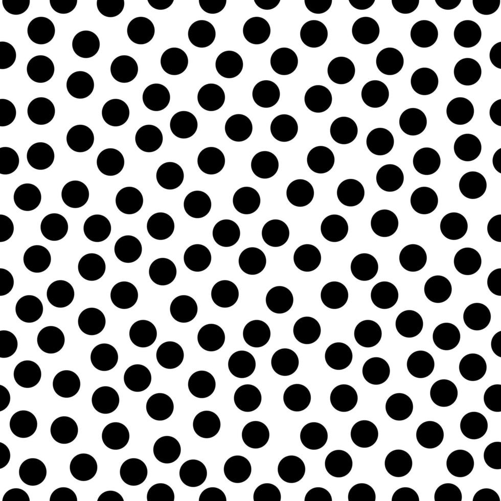 Black polka dots on white background. Seamless vector pattern. illustration Eps10.