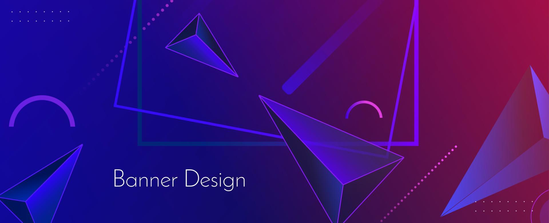 Fondo de patrón de banner elegante geométrico abstracto con estilo moderno vector