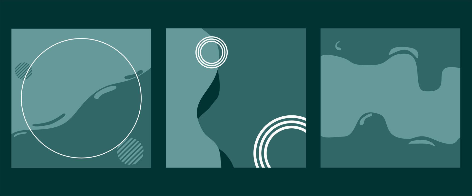 Memphis Abstract Square Background Templates collection vector