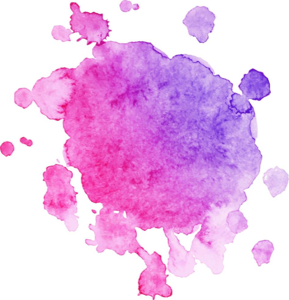 Abstract isolated colorful watercolor stain vector