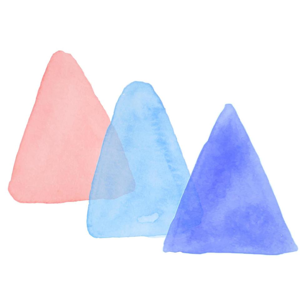 Watercolor triangles for paper design. Vector illustration.