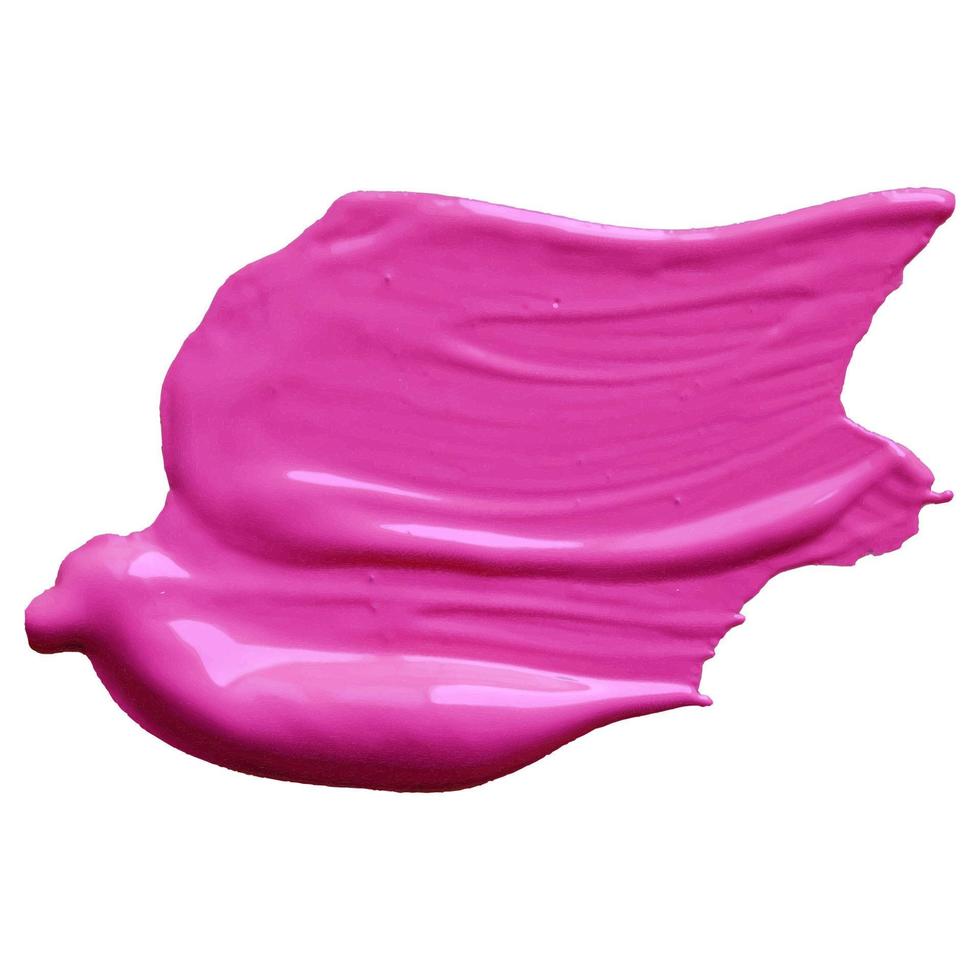 Lip gloss make up swatch. Acrylic paint smear on white background. Oil or acrylic texture vector