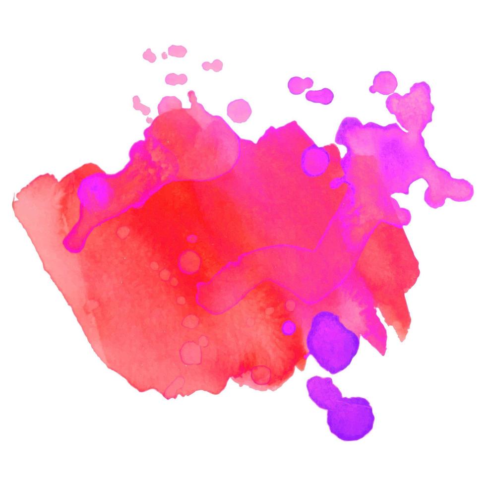 Abstract isolated colorful vector watercolor stain. Grunge element for paper design
