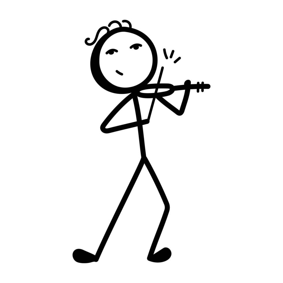 An eye catchy hand drawn icon of violinist vector
