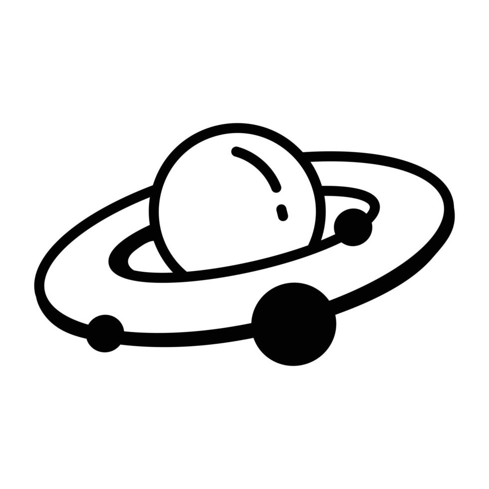 Premium doodle design of planet icon vector