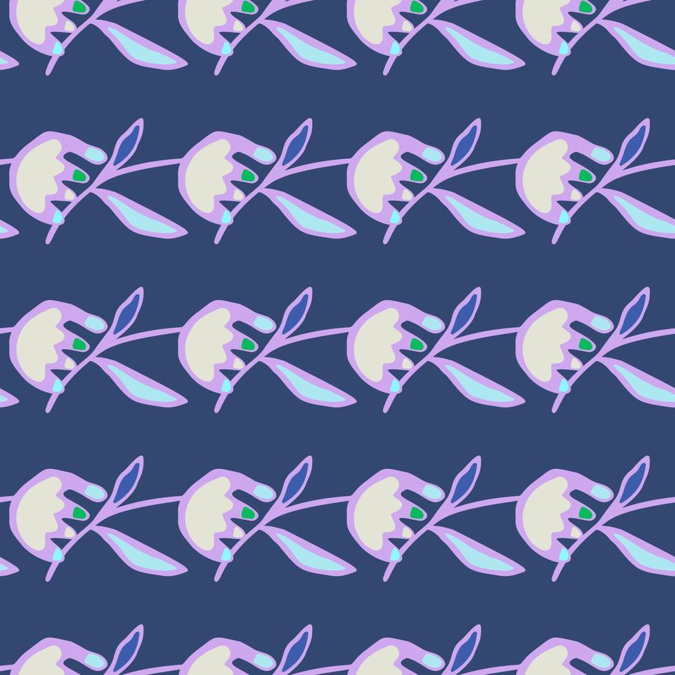 Hand drawn flower seamless pattern. Unusual floral wallpaper. vector
