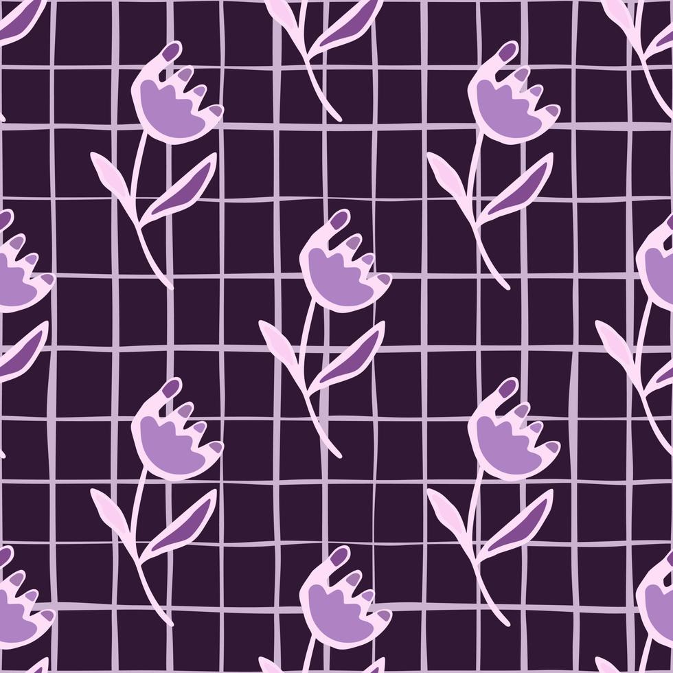 Hand drawn flower seamless pattern. Unusual floral wallpaper. vector