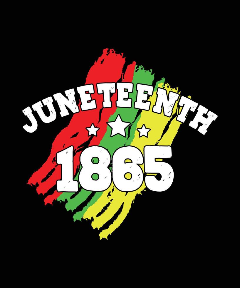 Juneteenth 1865. Black history month t-shirt design vector