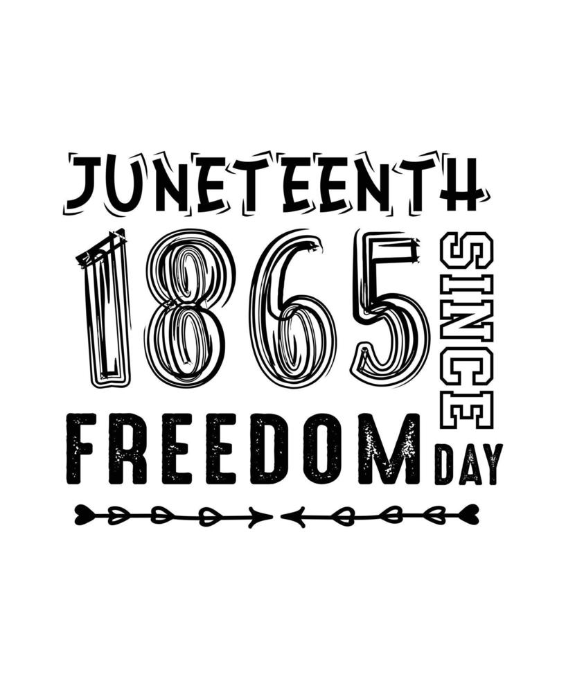 Juneteenth 1865 since freedom day. Black history month t-shirt design vector
