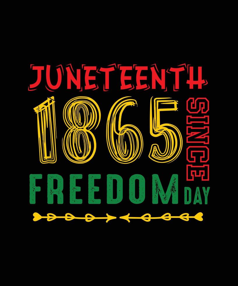 Juneteenth 1865 since freedom day. Black history month t-shirt design vector