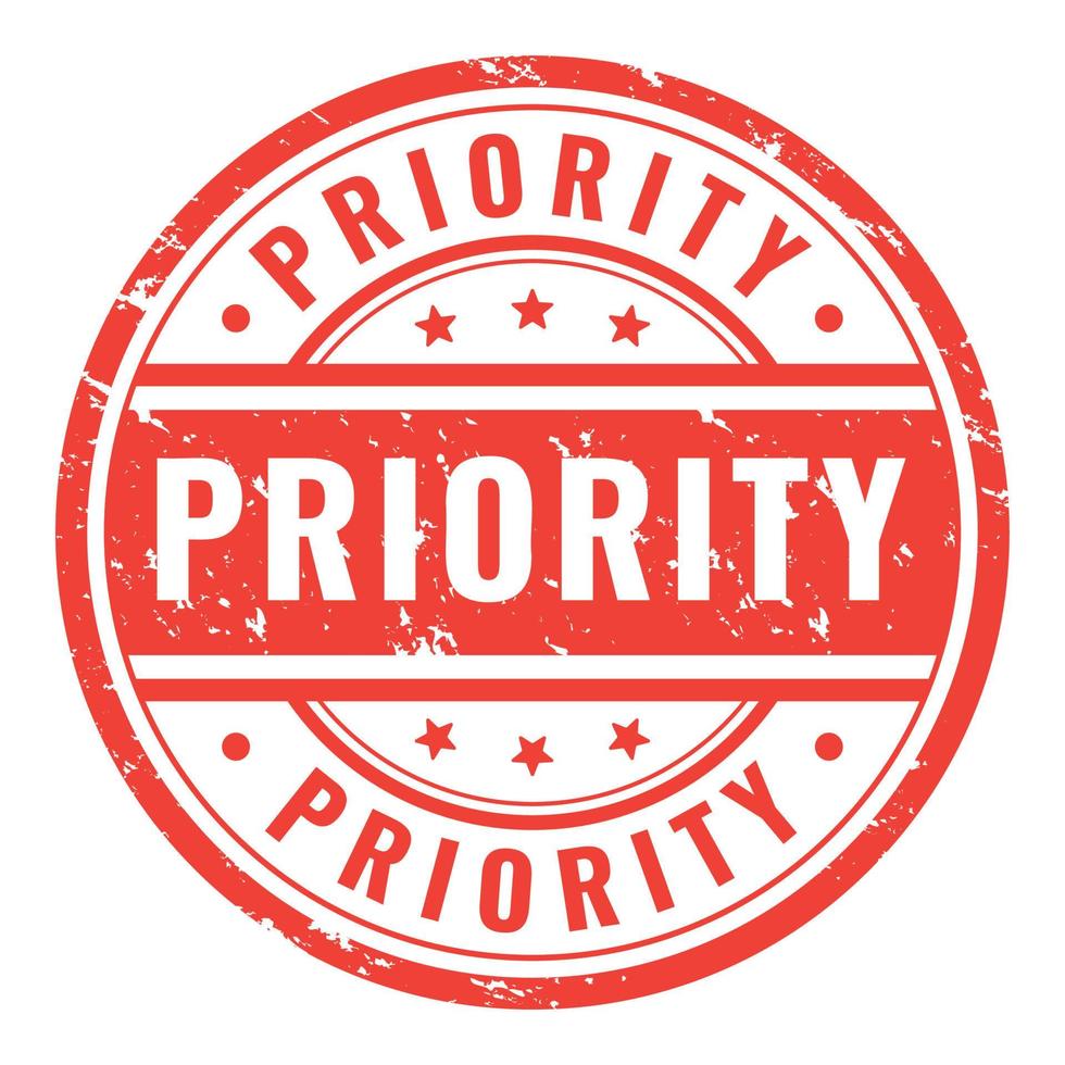 priority, grunge stamp vector