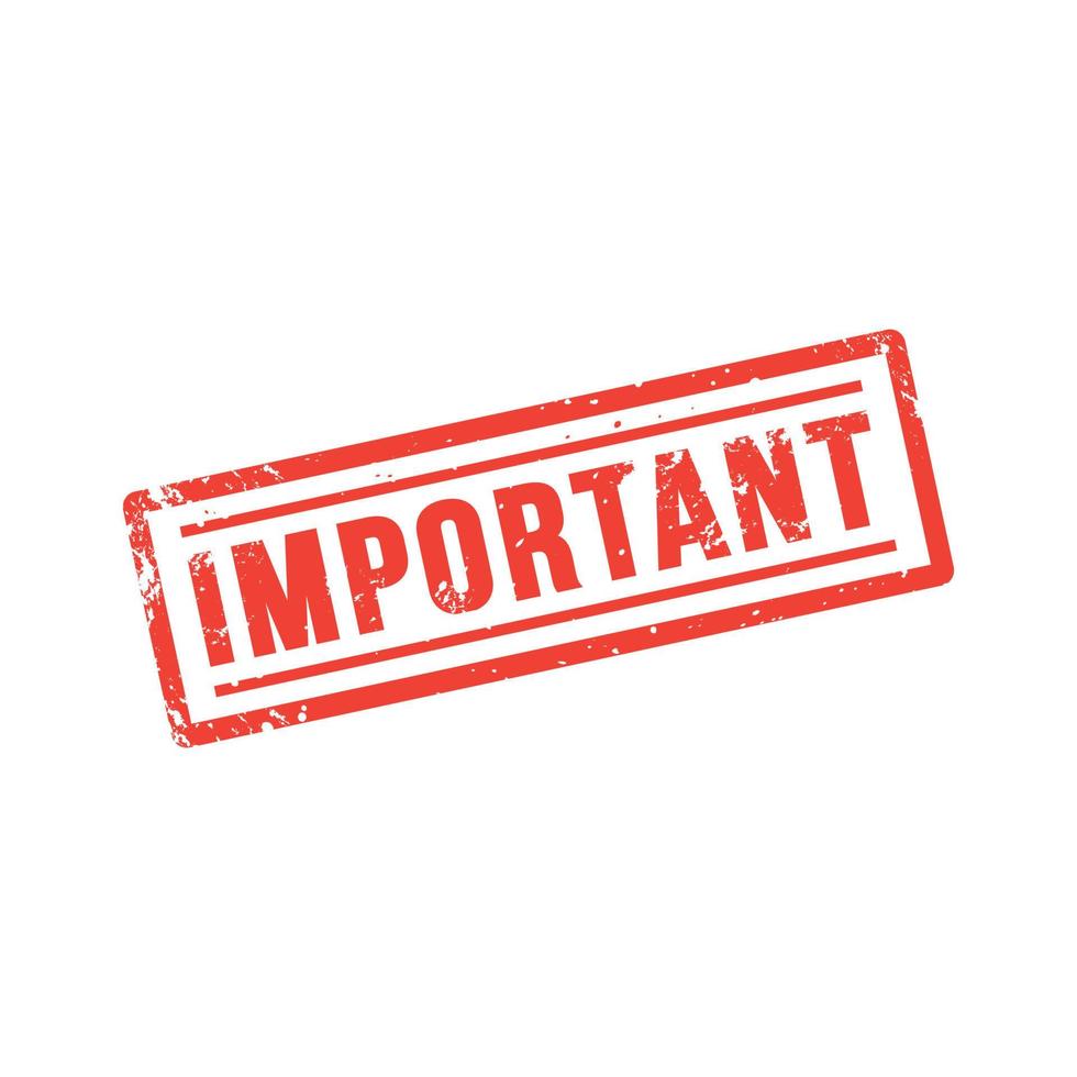 Important, Grunge Stamp vector