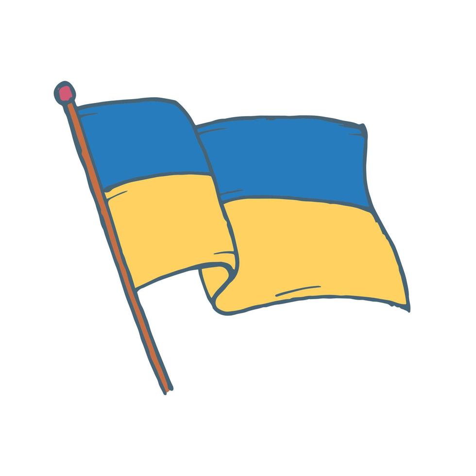 Ukraine Flag illustration vector