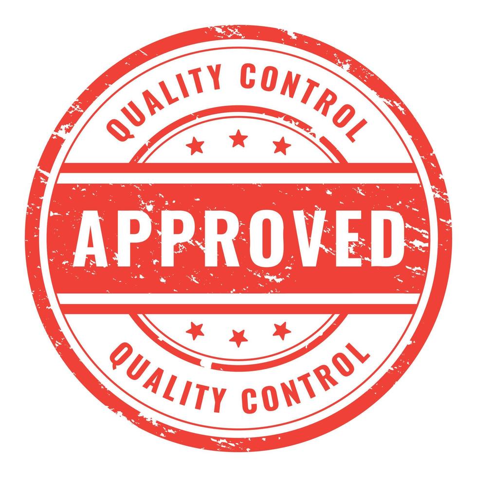 Quality Control Approved , Stamp vector
